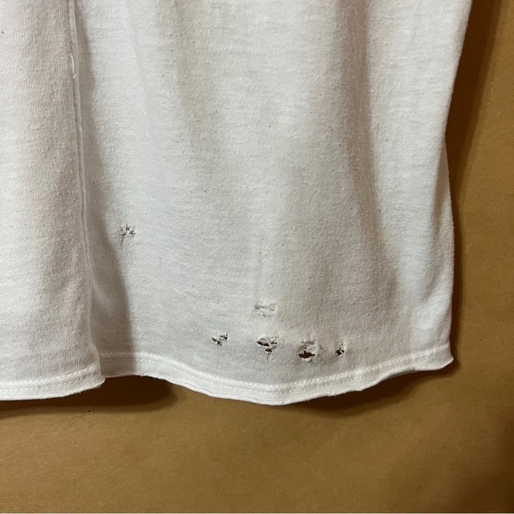 Pam & Gela | Beatles Name List Graphic Band Tee Distressed T-Shirt White Size M - Picture 11 of 12